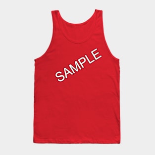 SAMPLE (White w/Black outline) Tank Top